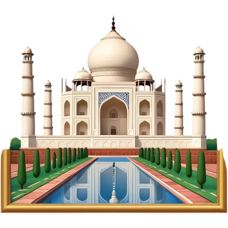Taj Mahal surrounded by text brackets  emoji