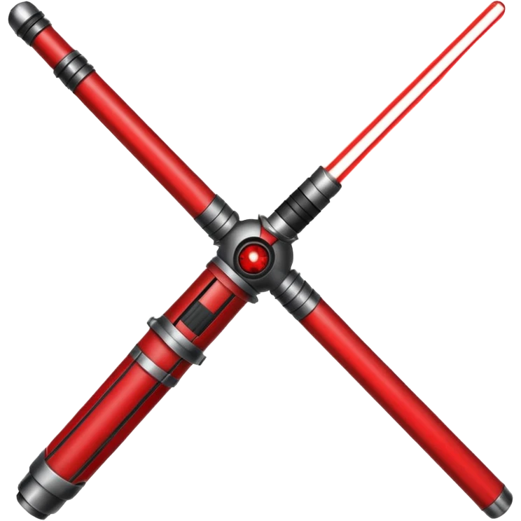 red light saber with detailed hilt emoji