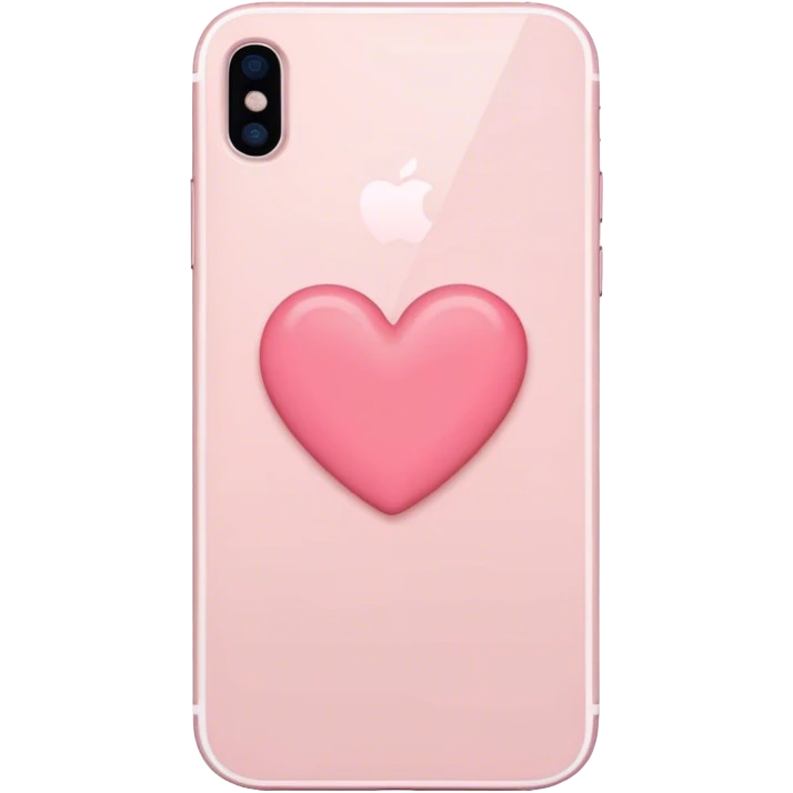 pastel pink iphone heart emoji