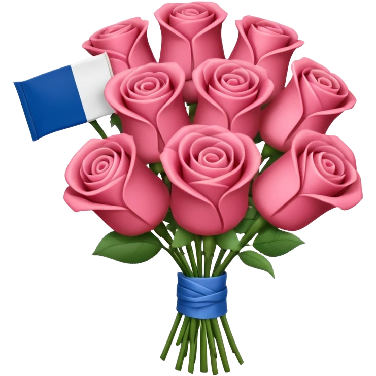 SPAM MEAT rose bouquet wrapped in french flag emoji