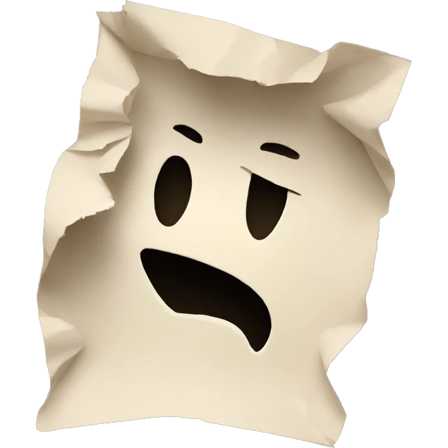 torn through paper emoji