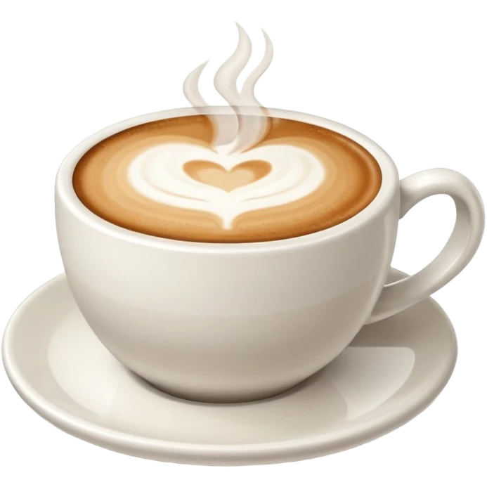 Cappuccino in small cup without a smily on it emoji