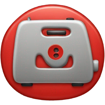 Red sewing button emoji