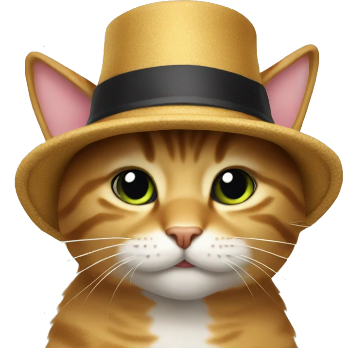 Cat with the hat emoji