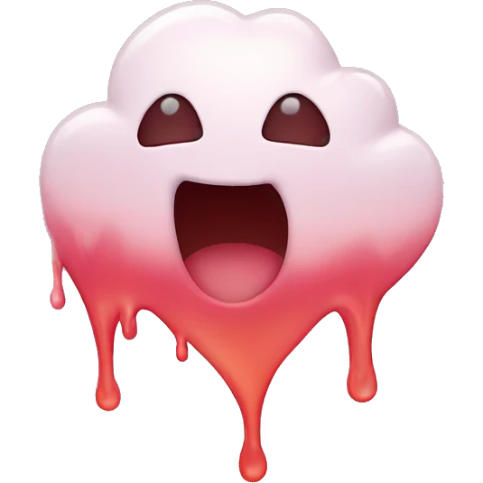 Cute Melting heart emoji