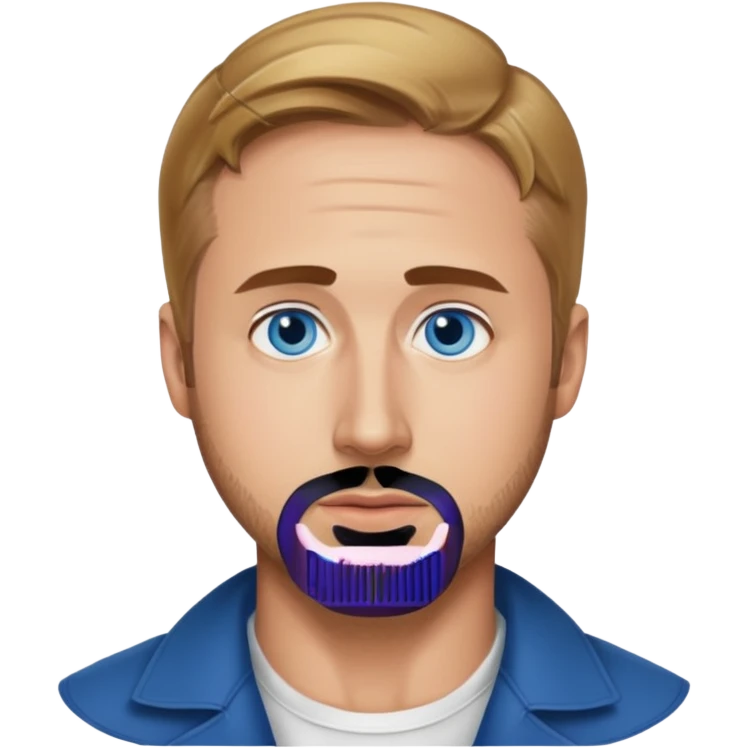 Ryan Gosling with blue eyes emoji