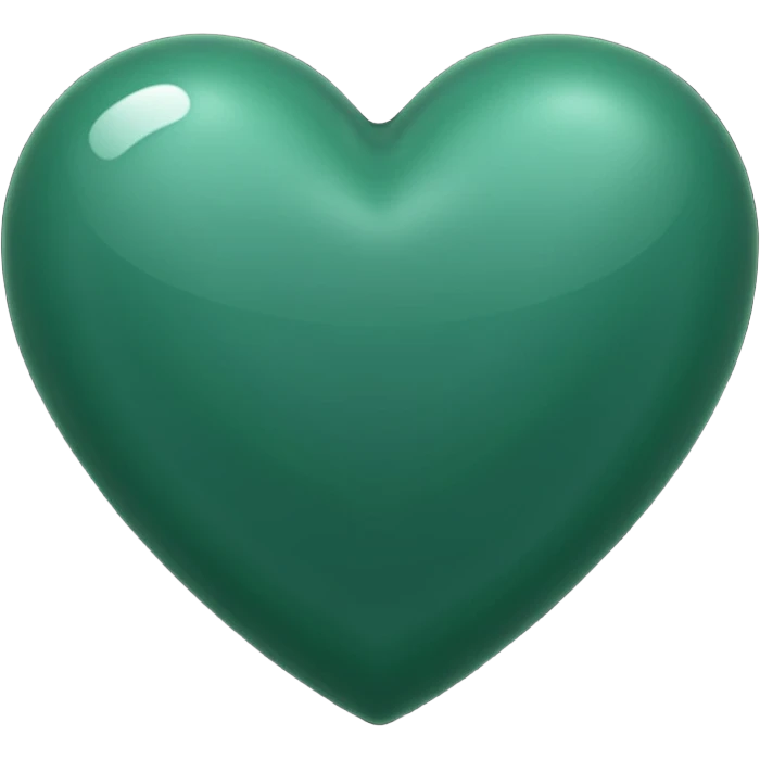 сердечко темно-зеленого цвета emoji