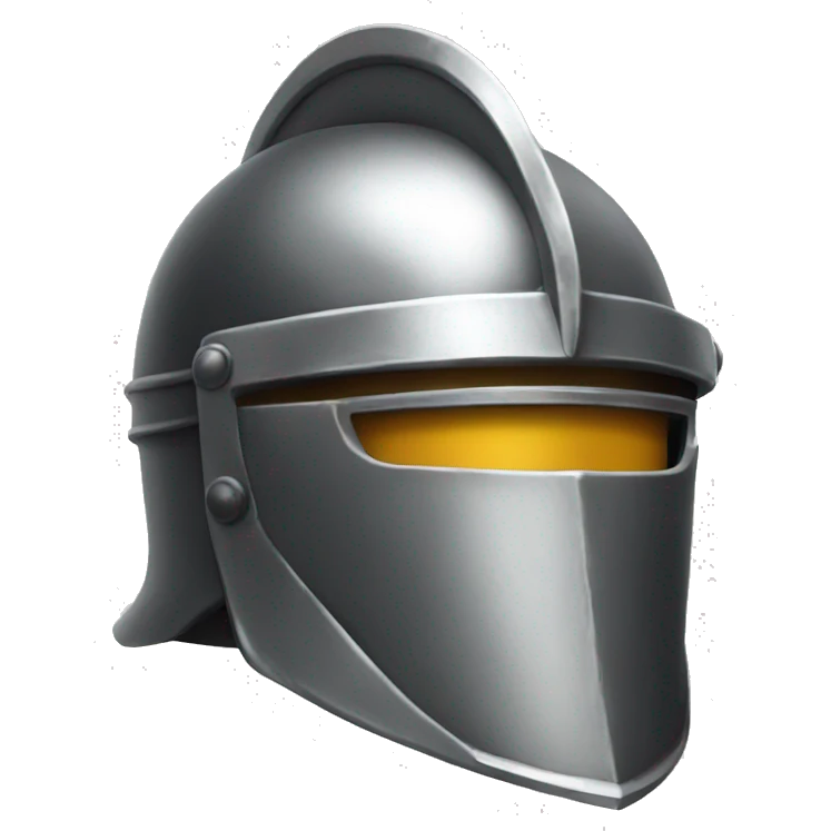 metal knight helmet with visor emoji