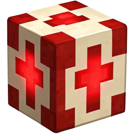 Minecraft redstone pixelated block emoji