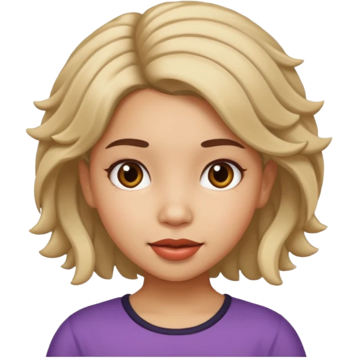 hispanic children girl with playful hairstyle  emoji