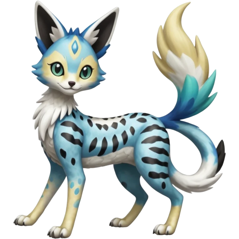Meloetta-Trico-Silvally-Nargacuga-Sergal-Serval-Cresselia-Fakémon-creature-hybrid emoji