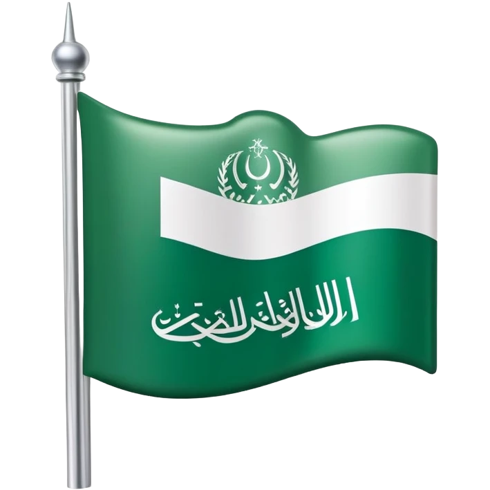 Saudi Arabian flag with a microchip emoji