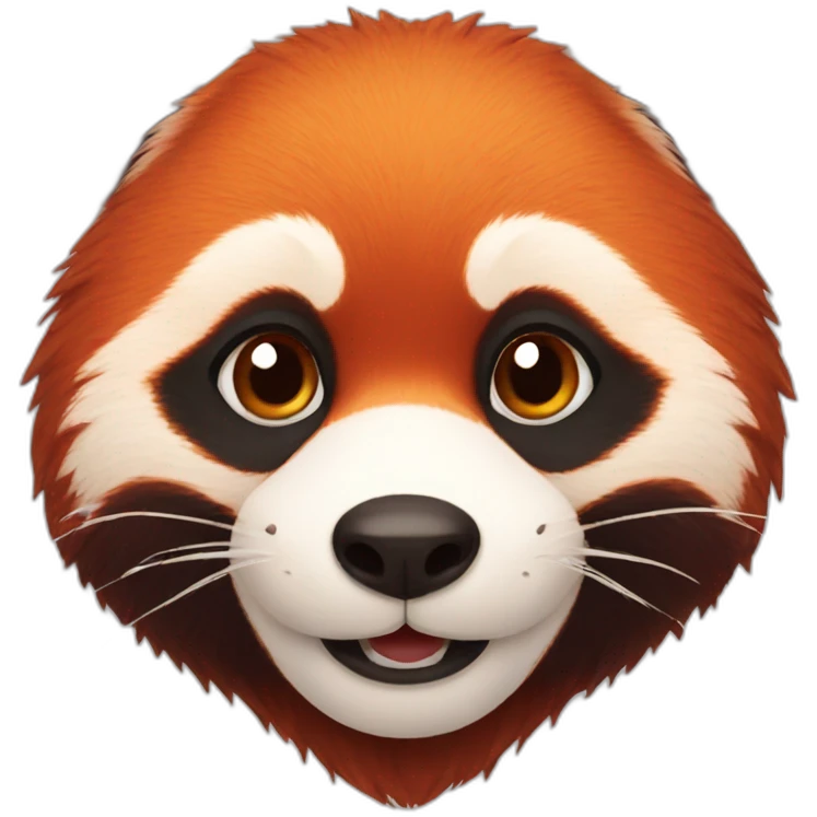 Red panda face emoji