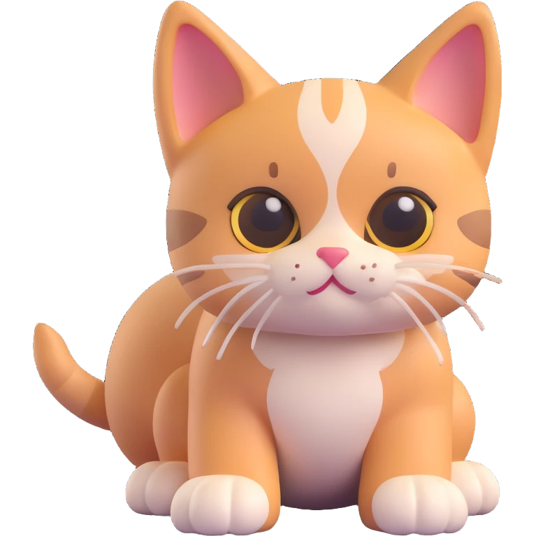 A kitten with a puppy-like gaze emoji