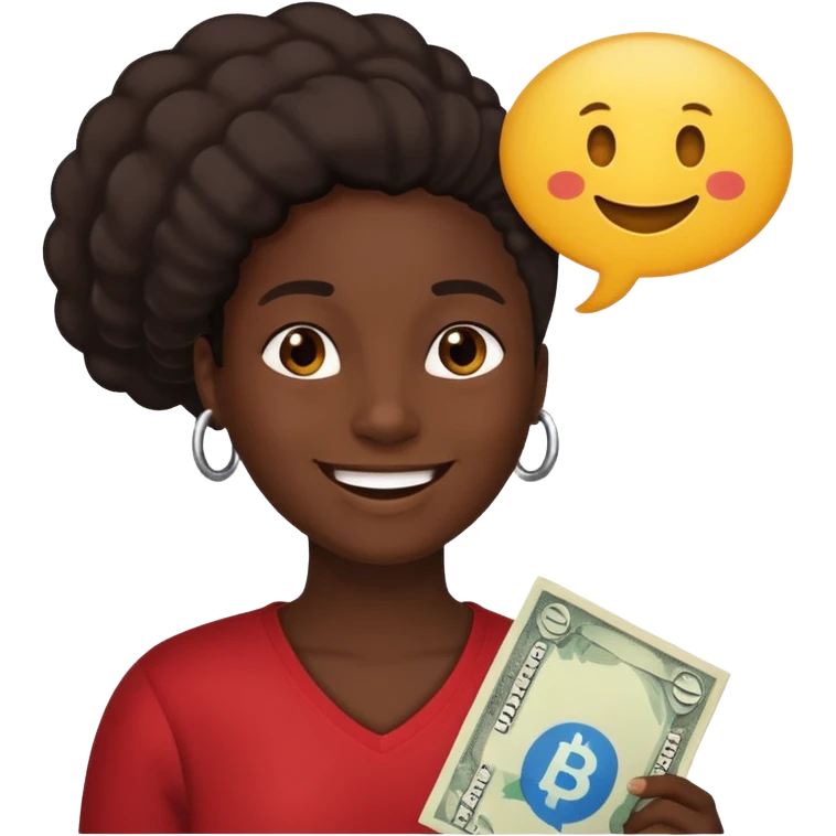 A mouth with a speach bubble saying “dollas nibba” emoji