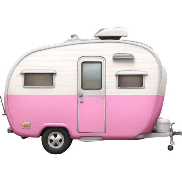 Pink vintage camper emoji