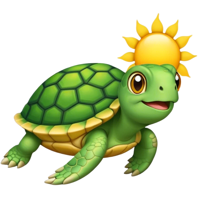 UMA TARTARUGA USANDO ÓCULOS DE SOL AMARELO TOMANDO SOL emoji
