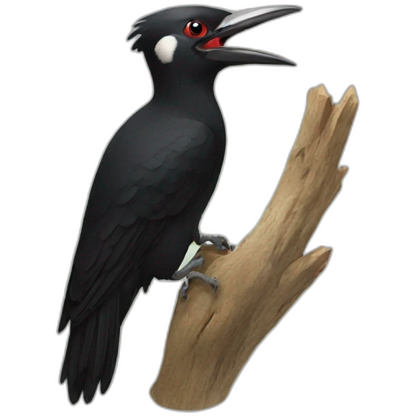Black woodpecker emoji