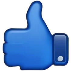 dark blue like button emoji