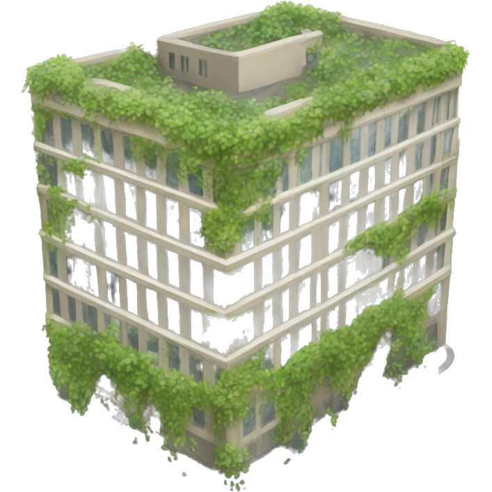 a building full with plants outside emoji