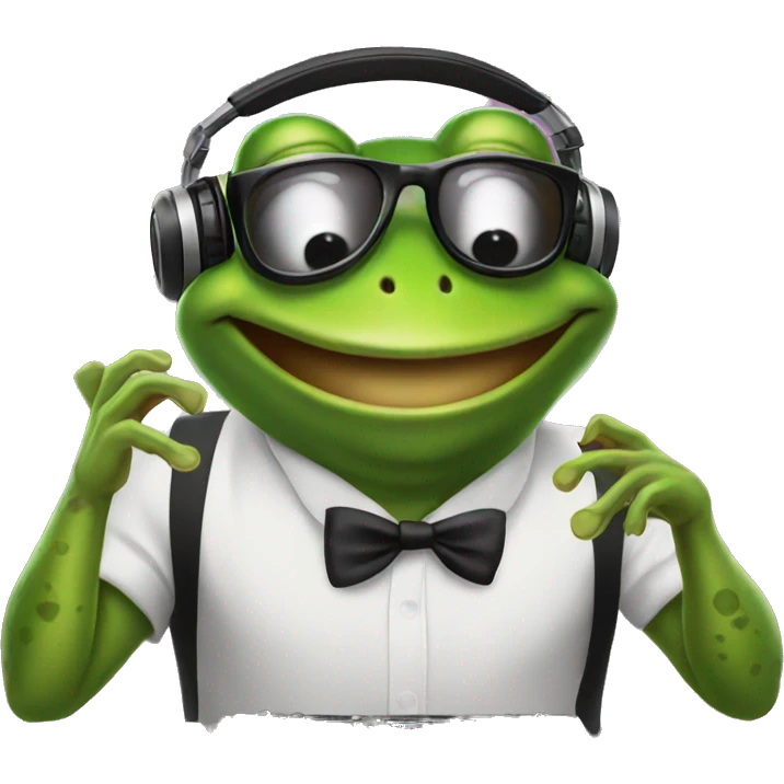 Frog DJing emoji