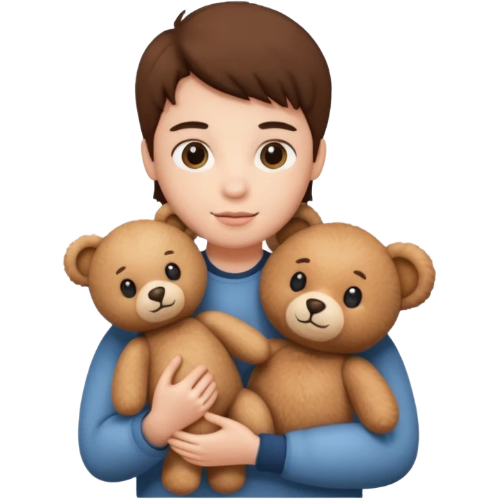 a flower in hand that holds the bear emoji