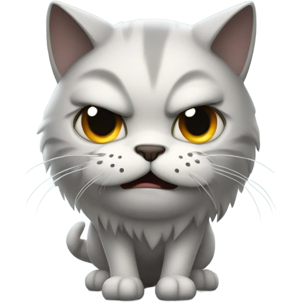 Angry cat arched back emoji