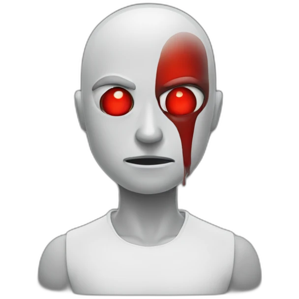 Zoned out with bloodshot eyes emoji