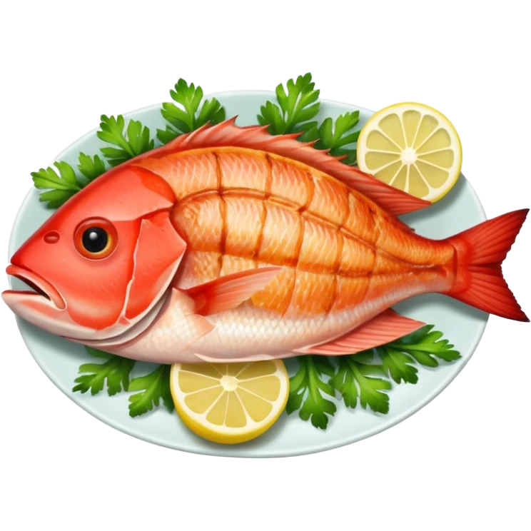 red snapper fish dinner emoji