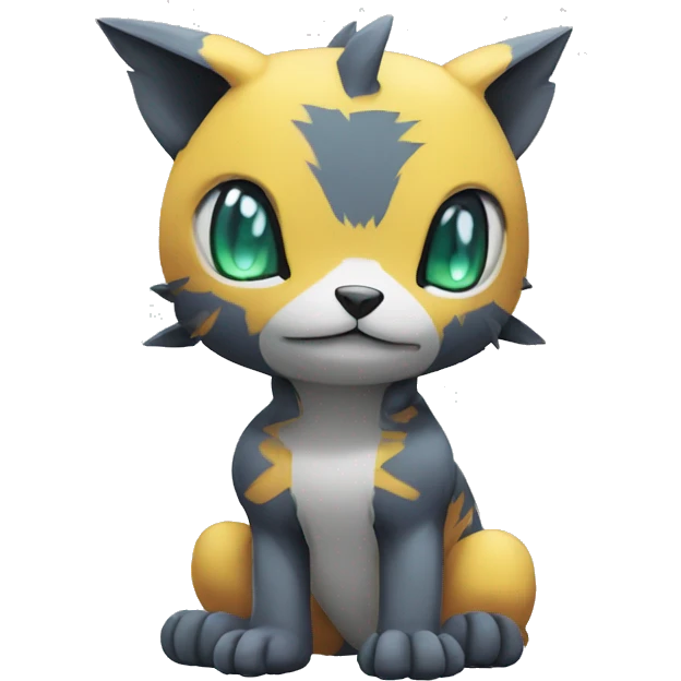 cute kawaii cool edgy Digimon-Fakemon-animal full body emoji