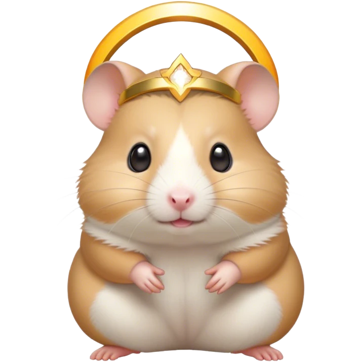Hamster Jesus halo emoji