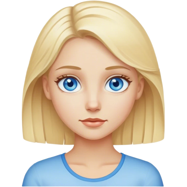 Fille tout xx blonde yeux bleus  emoji
