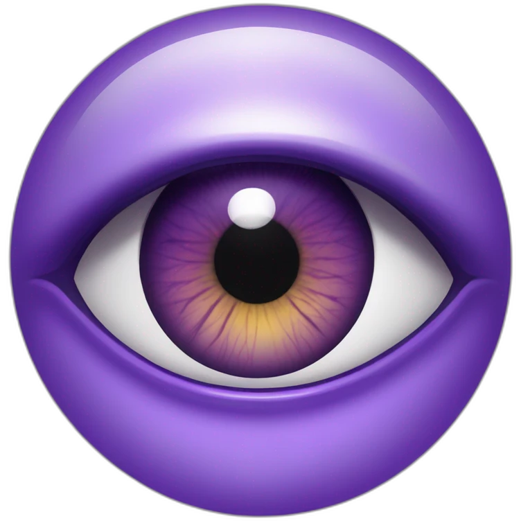 majestic godly violet iris eyeball serious intense symmetrical knowledgable emoji