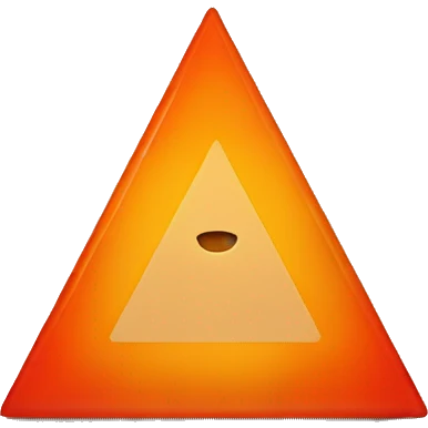 orange circle with an upside-down red triangle jutting into it emoji
