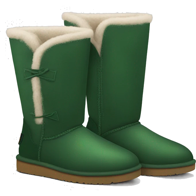 Ugg dark green boots emoji