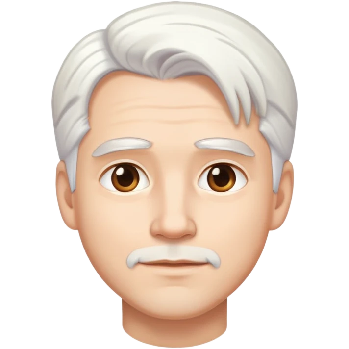 Hombre de pelo blanco muy guapoy adorable emoji