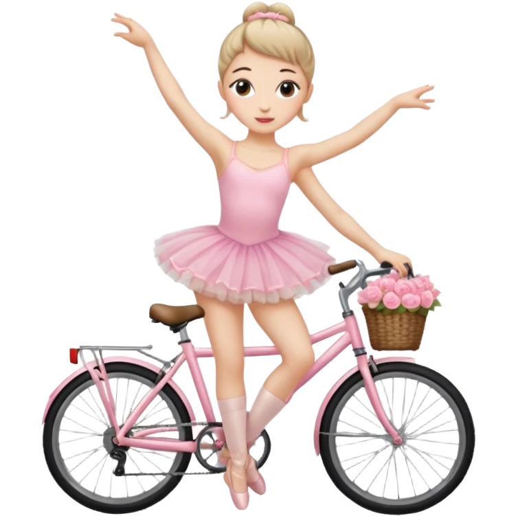 Pretty ballerina on a bicycle emoji