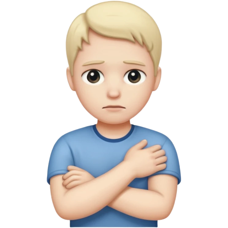 Sad emoji, crossing arms  emoji