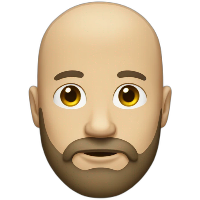 Bearded man with bald head emoji