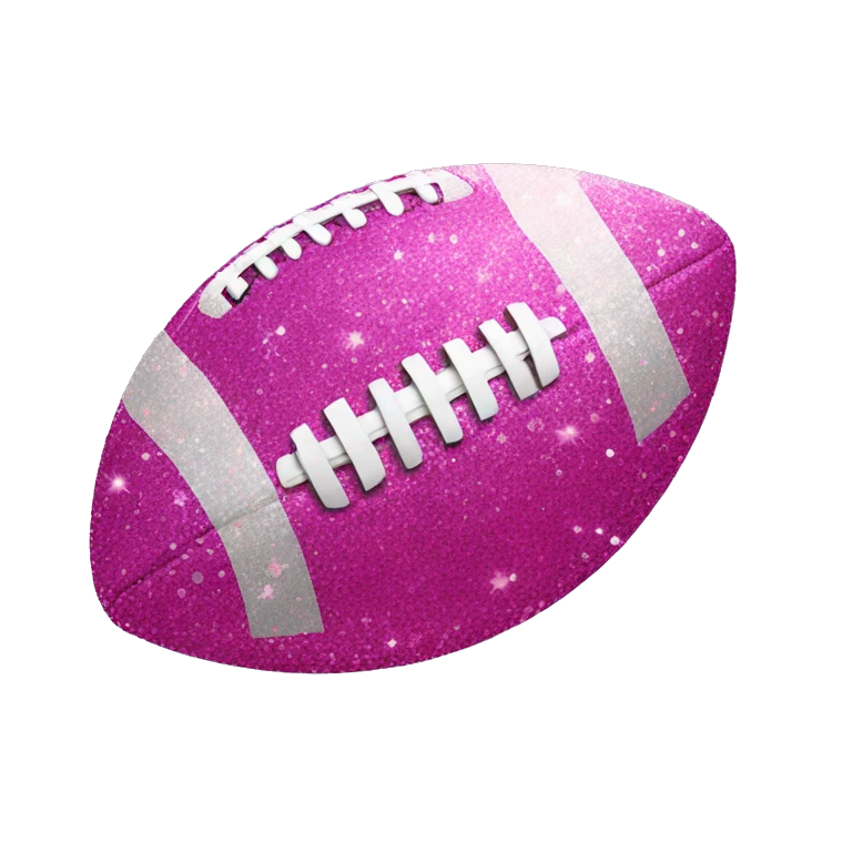Pink ombre football with glitter  emoji