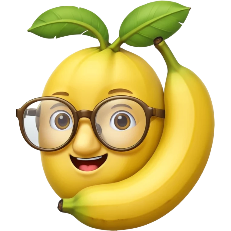 banana with glasses one banana only emoji