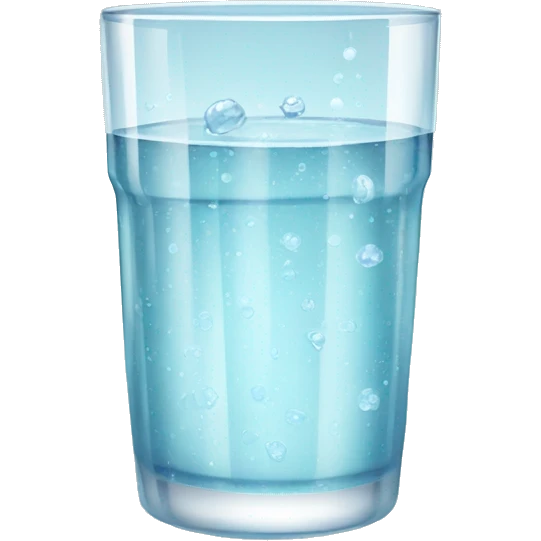 Glass of sparkling water emoji