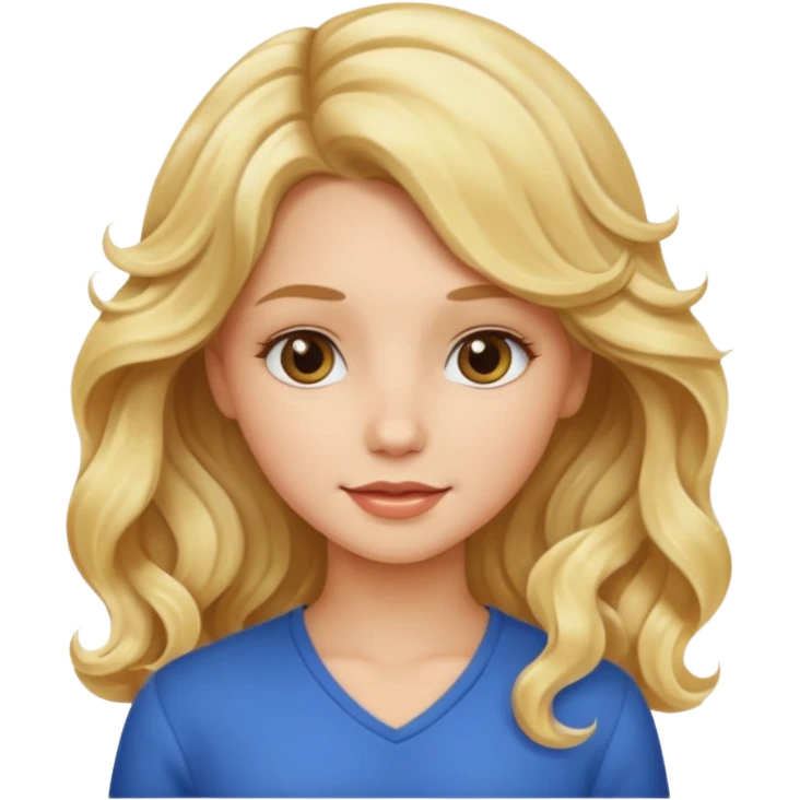 Beautiful blonde wavy hair girl emoji