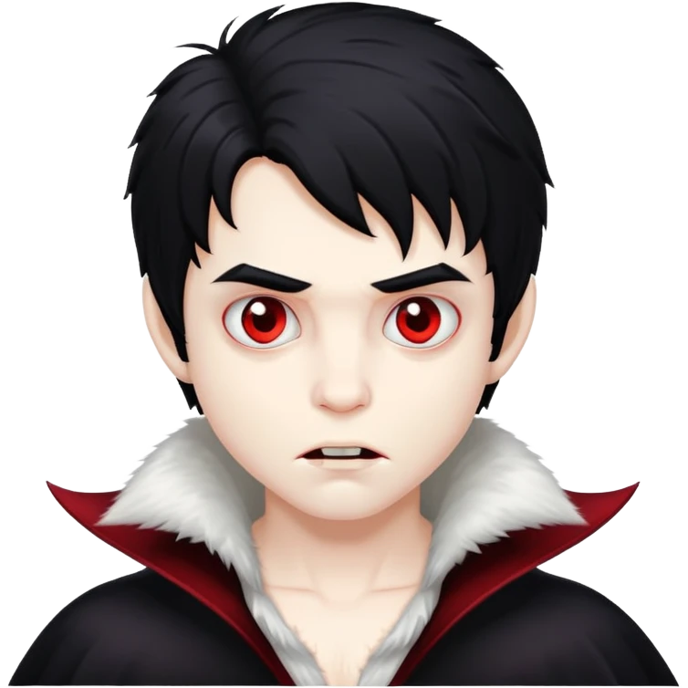 Vampire boy fluffy hair emoji