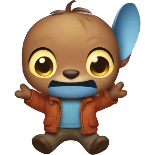 Stitch in autumn emoji