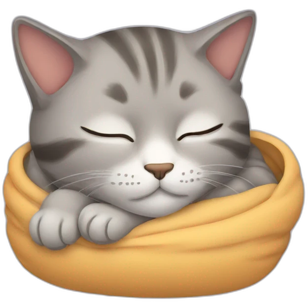 Cat sleeping emoji