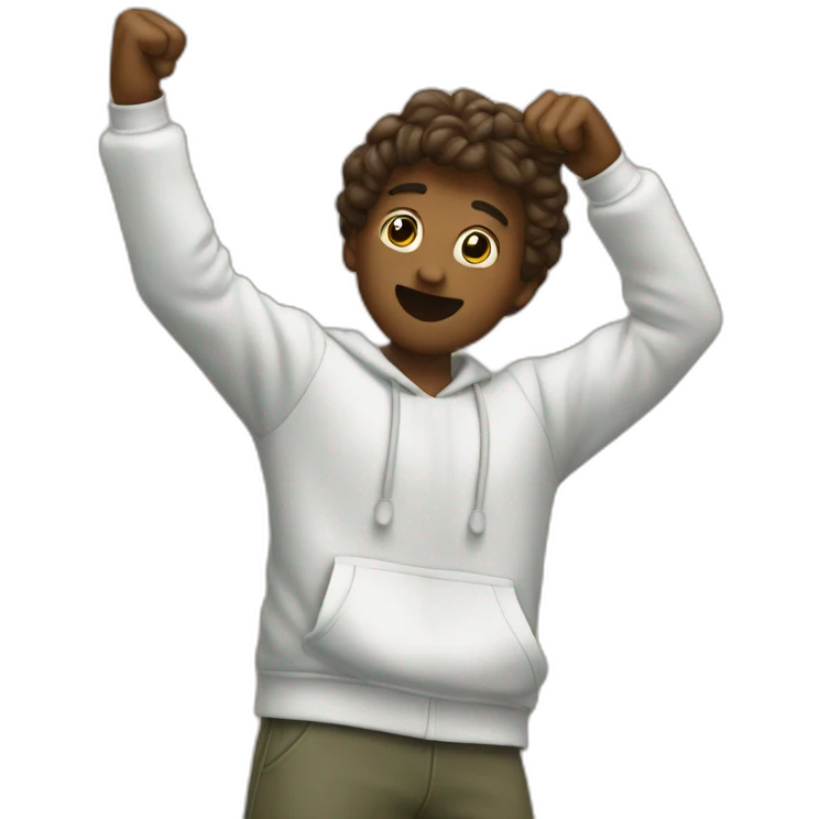 Venti doing a dab emoji