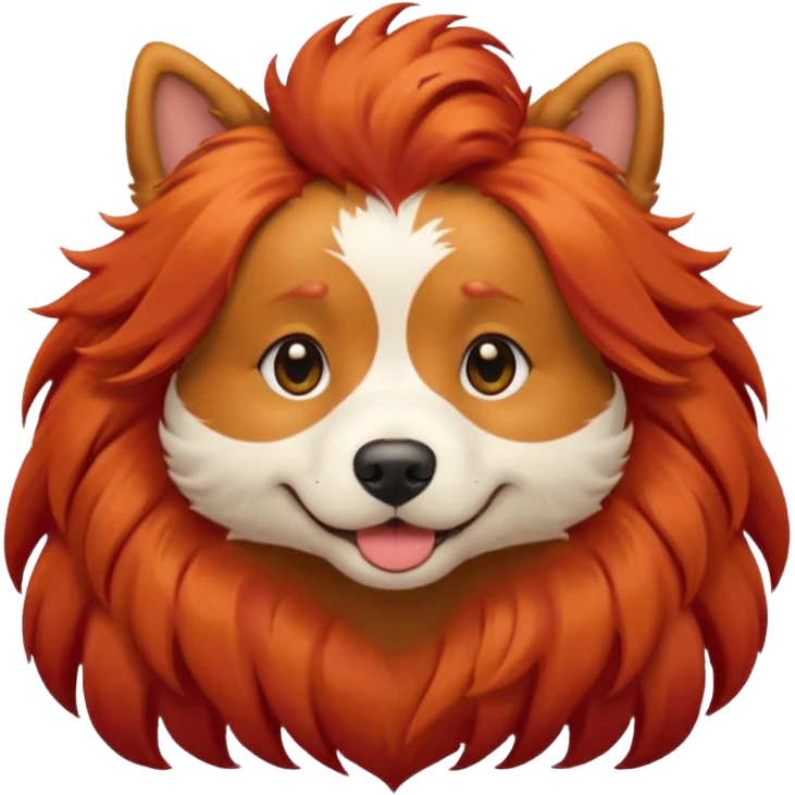 dog withlong  red hair emoji