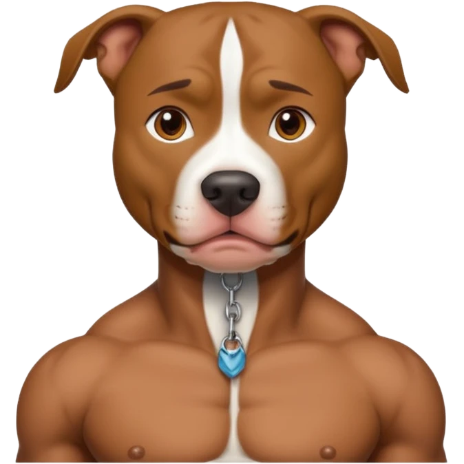 pitbull with a human neck pfp emoji