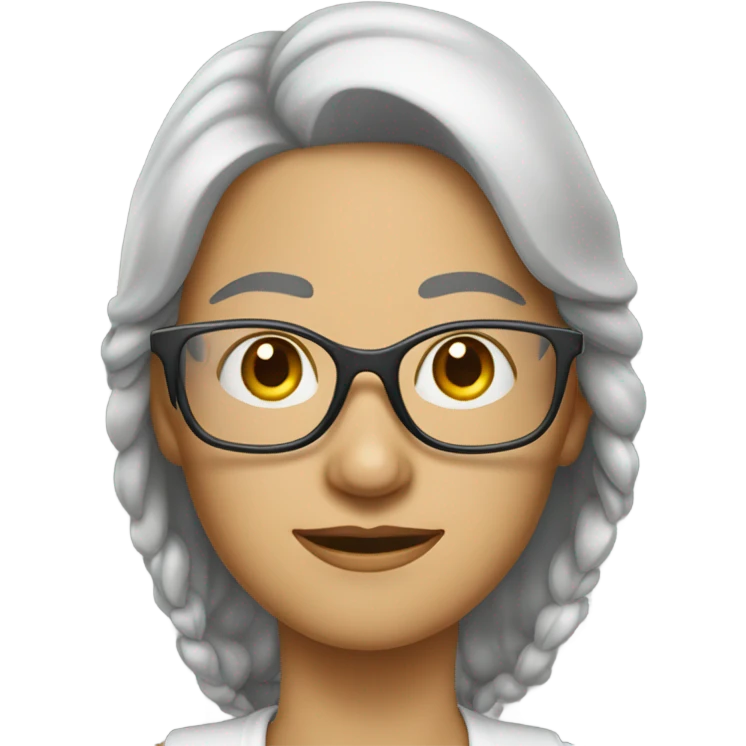 Femme âgée avec lunettes emoji